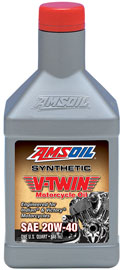 AMSOIL 20W-40 Synthetic V-Twin Motorcycle Oil for Victory & Indian motorcycles